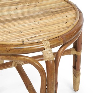 โต๊ะกาแฟหวายทรงกลมทำด้วยมือสำหรับใช้ในบ้านและนอกบ้านเฟอร์นิเจอร์เน้นเสียงหวายธรรมชาติสำหรับร้านกาแฟ - Product Image 2