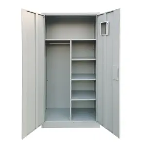 Muebles de oficina personal gabinete para adultos 2 puertas ropa armarios de acero para ropa armario dormitorio armario