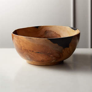 Bol de service en bois décoratif de table à manger d'emballage de qualité supérieure avec le bol en bois d'acacia de conception classique colorée multiple - Product Image 2
