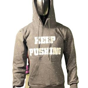 Sudaderas con Capucha Bordadas con Pedrería, Estilo Único, Algodón Grueso de 450 g/m², Precio al por Mayor para Hombre, Diseño Personalizado ODM - Product Image 1