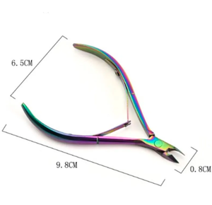 Professionnel Nail Art Manucure Pédicure Coupe-Ongles Courbé En Acier Inoxydable Peau Morte Cuticule Pinces pour Utilisation Du Doigt - Product Image 6