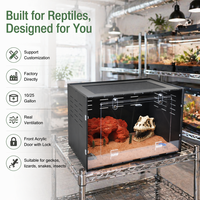Enclos pour reptiles en acrylique PVC 12x12x18 pouces, 25 gallons, 16*16*24 pouces, vertical, OEM, emballage plat, livraison rapide, cage pour reptiles