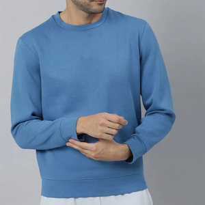 Venta caliente de los hombres de invierno Stand Plain Dyed Print Puff Solid Pullover Sudadera Tela de punto de alta calidad Último diseño - Product Image 5