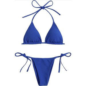 Conjuntos de bikini de 2 piezas a la moda para mujer, novedad de verano, sujetador acolchado, estilos de noche cómodos, logotipo personalizado, ropa de playa con cordón - Product Image 4
