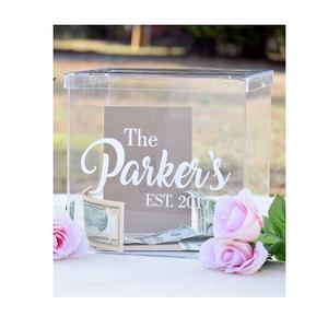 Caja de tarjetas de acrílico transparente de diseño fabuloso forma cuadrada Almacenamiento de tarjetas de boda de tamaño personalizado al mejor precio en la India - Product Image 2