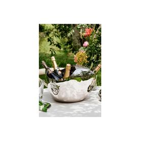 Bol à champagne antique et seau à glace en acier inoxydable de qualité créative avec poignée en cerf seau à vin de fournisseurs en gros - Product Image 1