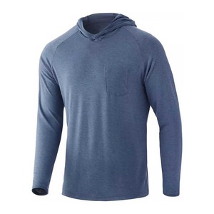 Camisas de pesca UV de manga larga para hombre con diseño de camuflaje con logotipo personalizado 2025, poliéster que absorbe la humedad con juegos de sublimación con capucha - Product Image 3