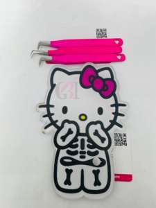 Sustainable Custom Acrylic Halloween Hello Kitty Lash Tile With <b>Magnet</b> For <b>Eyelash</b> Extension Tweezers Custom Lash Tile Available - Product Image 2