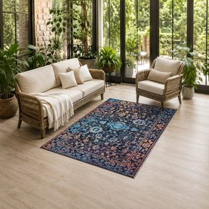 พรมเชนิลล์ลายโบฮีเมียนเปอร์เซียสีเทาชาร์โคล รุ่น LXDP-0197 จาก RUGS DEPOT สำหรับขายส่ง ซักเครื่องได้ ไม่ลื่น - Product Image 6