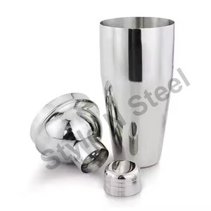 Shaker à cocktail de luxe en acier inoxydable de 750 ml Mélangeur de boissons en métal pour Mocktail Shaker à protéines Couleur Premium 750 ml en acier inoxydable - Product Image 2