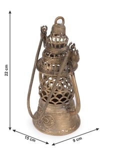 Farol Decorativo de Estilo Moderno de 9 Pulgadas, Arte Dokra Dorado, Decoración para Mesa de Hogar, Sala de Estar - Product Image 6