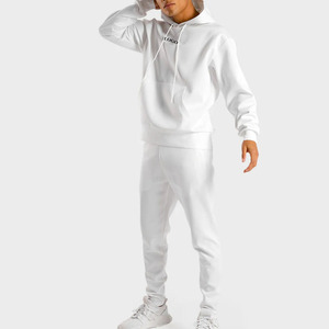 Ensemble de survêtement à capuche pour homme, manches longues, coupe décontractée, service OEM, coupe décontractée, coton et polyester - Product Image 1