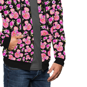 Sweats à capuche par sublimation à glissière de qualité supérieure pour hommes/Streetwear imprimé sweats à capuche zippés pour hommes - Product Image 5