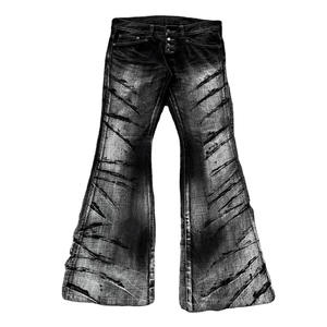 Venta al por mayor de alta calidad de la moda Casual Denim Jeans Mujeres High Street High Rise Pantalón de pierna ancha Flare Servicio OEM - Product Image 3