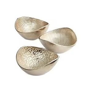ชุดถ้วยใส่ผลไม้อบแห้งอะลูมิเนียมทำมือสุดหรู 3 ใบเชื่อมต่อกัน ดีไซน์โบราณ ตกแต่งโต๊ะอาหารอย่างมีสไตล์ - Product Image 3