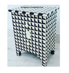 MUEBLES con incrustaciones de huesos, tradición artesanal, personalizada y Floral mesita de noche, armario con incrustaciones de huesos, sala de estar DE LA India - Product Image 1