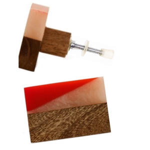 Modern Tricolour Long Square Resin Brass Drawer <b>Door</b> Cabinet Knobs Pull Handle <b>for</b> Kitchen Living Room Gym Wardrobe Use Hotels - Product Image 2