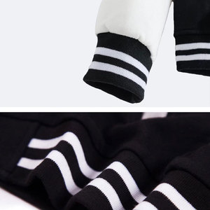 Chaqueta universitaria de algodón 100% ligera de primera calidad para hombre, moda informal, cuello levantado, mangas en contraste, cierre frontal - Product Image 6