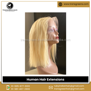Hecho EN LA India Cabello humano virgen de calidad óptima 13x4 HD Encaje frontal 613 Pelucas rectas Extensiones de cabello humano Peluca de proveedor indio - Product Image 6