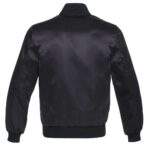 Blouson aviateur de style collège personnalisable broderie toile col montant logo avant vente en gros - Product Image 4