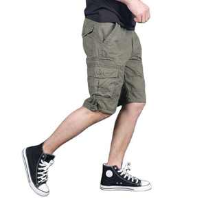 Kivotch-Pantalones cortos cargo informales para hombre, de alta calidad, con patrón sólido, en blanco, ecológicos - Product Image 6