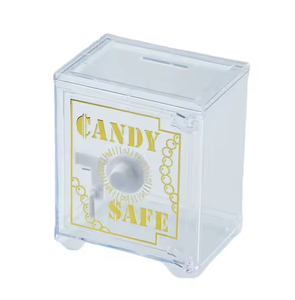 Kwang Hsieh-Caja de dulces de plástico con forma de candado de combinación transparente reutilizable, logotipo personalizado para recuerdos de boda, almacenamiento de grado alimenticio - Product Image 2