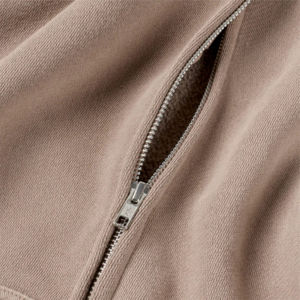 Sweat à capuche en molleton 100% coton pour femmes avec fermeture éclair décontractée avec cordon de serrage idéal pour l'automne hiver superposition vêtements de tous les jours sweats à capuche de mode - Product Image 4