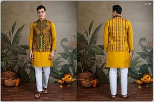 Ensemble Kurta Pyjama en Séquence pour Hommes Ensemble Kurta Pyjama en Soie pour Hommes Ensemble Kurta Pyjama en Séquence pour Hommes Ensemble Kurta Pakistanais pour Hommes pour les Fêtes - Product Image 4