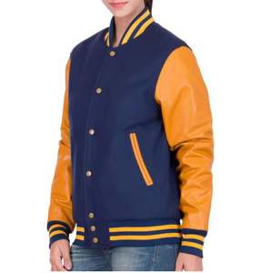 Veste universitaire personnalisée de haute qualité en laine polaire imprimer votre logo de marque broderie en chenille mode hiver vestes universitaires pour femmes - Product Image 6