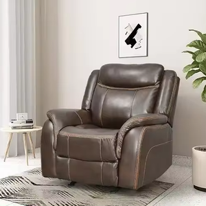 เก้าอี้พักอากาศหนังคอลเลกชันอิตาลีพร้อมเครื่องร่อน - Product Image 1