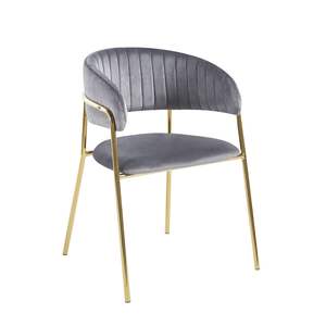 Niel Chaise de Loisirs Moderne Conception de Velours Doré pour Bureau à Domicile Chambre Salon Salle à Manger Hôtel Application Intérieure Utilisation Polyvalente - Product Image 1