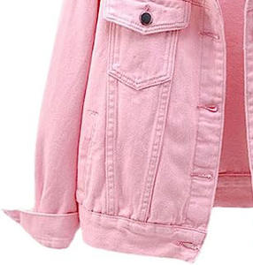 Veste en jean surdimensionnée à la mode babypink coupe ample style décontracté pour les amateurs de streetwear - Product Image 2