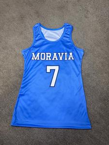 Custom Tank <b>Top</b> Moravia 7 Blue Sublimation Tank <b>Top</b> Women's Casual Summer Quick Dry Polyester O-Neck Sport Jersey - Product Image 1