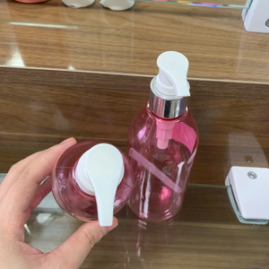 Bouteille de lavage corporel de shampooing de lotion en plastique rose vide de 400ml avec bouchon de pompe bouteille de pompe de lotion personnalisée emballage de bouteilles de soins de la peau - Product Image 3
