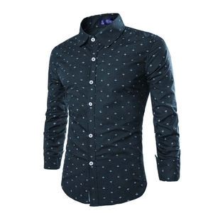 Prix de gros Chemise boutonnée Nouveaux hommes élégants de luxe Chemise boutonnée à manches longues Slim Fit Dernier design Chemise boutonnée - Product Image 5
