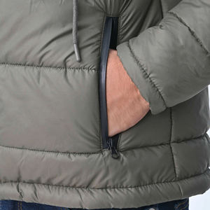 เสื้อแจ็คเก็ตพัฟเฟอร์ผ้าแคนวาสสำหรับผู้ชาย สกรีนโลโก้ได้ ดีไซน์ทันสมัย คอตั้ง หนา อุ่น เหมาะสำหรับฤดูหนาว - Product Image 6