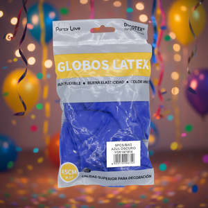 Palloncini in lattice Party Love 45cm Blu Scuro R18 Confezione da 6 pezzi per decorazione - Product Image 3