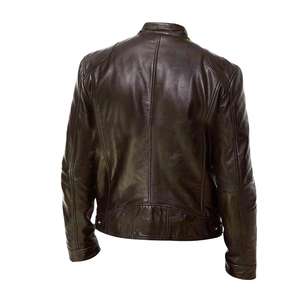 Concevoir votre propre cuir mode vestes en cuir hommes veste en cuir de haute qualité au meilleur prix veste en cuir à manches longues - Product Image 3