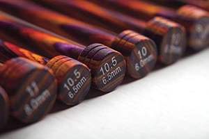 Ensemble d'aiguilles à tricoter droites en bois de sheesham, pointe unique, US 4-11 (Radiant 10") - Product Image 4