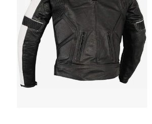 Veste en cuir véritable de moto sur mesure respirante en cuir de vache avec panneaux samtex à quatre voies - Product Image 6