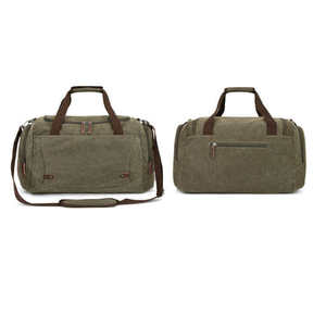Unisex Outdoor Shoulder Travel Luggage OEM FBA Accessory Manufacturer's Canvas Cotton Duffal Bag <b>Candy</b> FBA Fulfilled 20-36L - Product Image 6