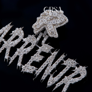 จี้ชื่อ925เงินสุดหรูเครื่องประดับเครื่องแต่งกายแนวสตรีทเครื่องประดับสำหรับผู้ผลิตอินเดียสำหรับผู้ชาย - Product Image 1