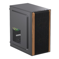 Ahşap PC Kasası Pencereli Micro ATX Mid Tower Mesh Panel Temperli Cam Özel Logo Siyah Stil Oyun Kasası USB3.0/USB1.1+HD Ses