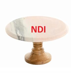 Soporte para Pastel de Madera con Acabado Esmaltado de Aspecto Elegante para Decoración de Mesa de Hotel, Celebraciones de Bodas y Aniversarios - Product Image 1