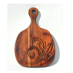 Tabla de cortar de madera dura natural con superficie pulida Ideal para cortar frutas, verduras, queso y carne fácilmente - Product Image 2