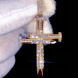 Hip Hop Style High Quality 925 Sterling Silver Pendant & Charms <b>Moissanite</b> Diamond Round Cut Iced Out Gold Plating Fine <b>Jewelry</b> - Product Image 4