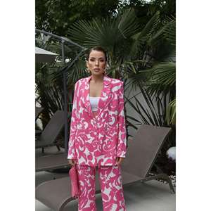 Ensemble blazer et pantalon fuchsia en gros - Product Image 3