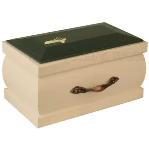 Cheap Leather PU Leather Genuine Cow Leather Assorted Coffin Hand Crafted Cremation Urns For Holding Human & Pet Ashes