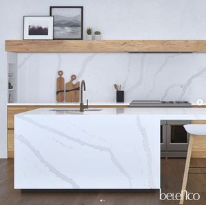 Custom Kitchen & Bathroom Vanity <b>Tops</b> Calacatta Quartz Natural Stone Countertops Carrara Calacata Prefab Cut for Hotels Projects - Product Image 3