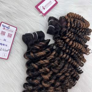 Precio de Fábrica Extensiones de Cabello Virgen Vietnamita Remy de Lujo de 24 Pulgadas, Liso, Doble Trama, Color Balayage, Tejido a Máquina de Alta Calidad - Product Image 2